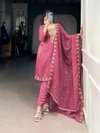 Pink Colour Silver Glory With Sequins And Thread Embroidery Work Top With Bottom Dupatta NNK3032 
